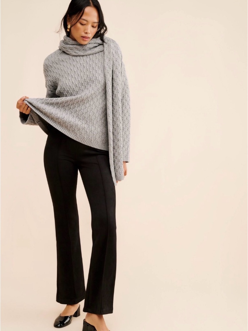 Sanctuary x Anthropologie Lana Vegan Faux Suede Pants — Sleek Everyday Flare